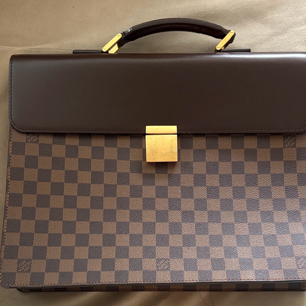 Louis Vuitton Dark Brown Checkered Briefcase
